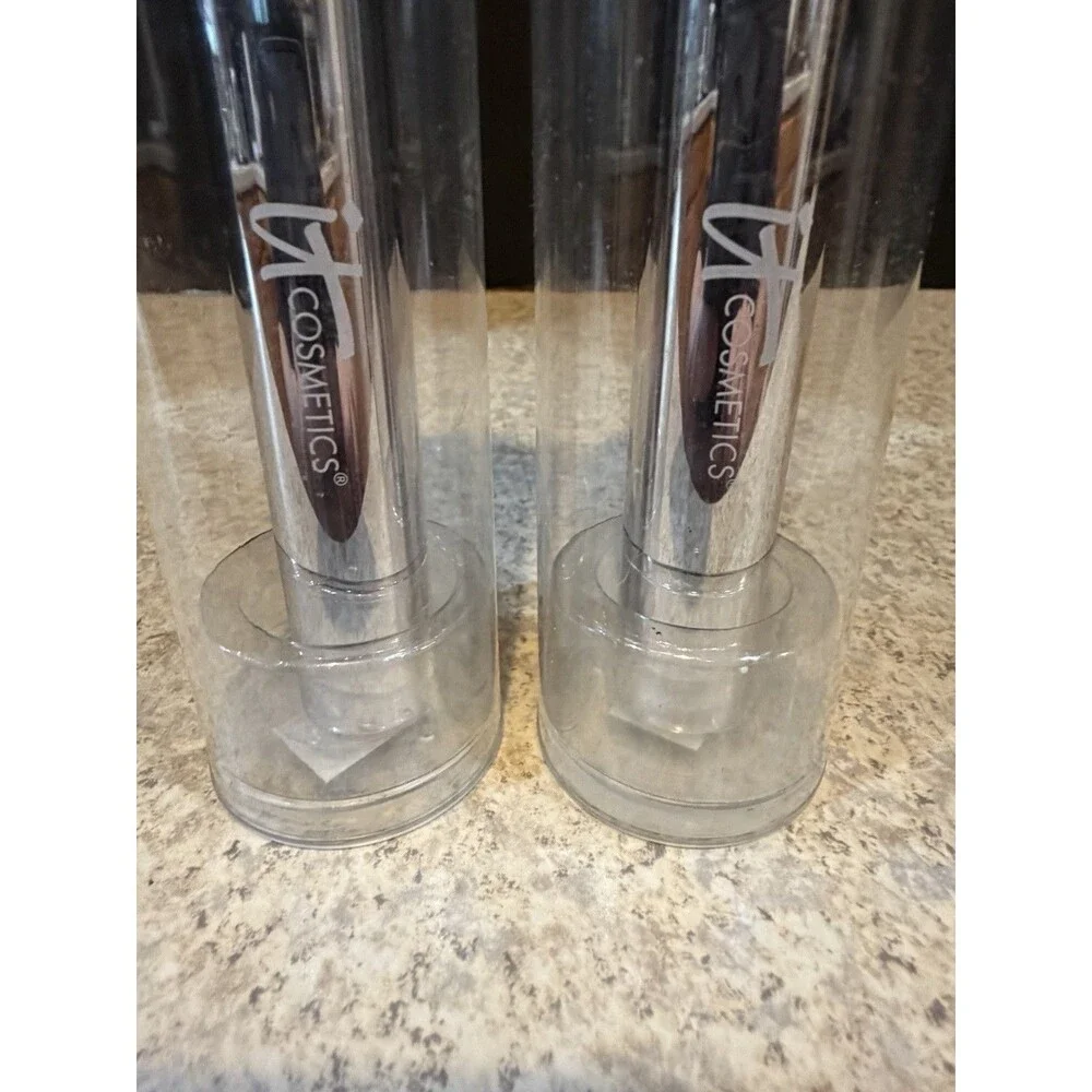 IT Cosmetics Heavenly Luxe Foundation Brush Lot of 2 New in Tube Chrome Handle